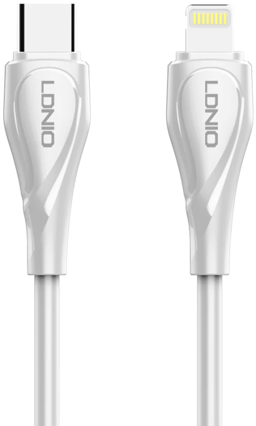 LDNIO καλώδιο Lightning σε USB-C LC611I, 30W PD, 1m, λευκό