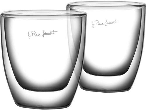 Σετ Ποτήρια Espresso Γυάλινα με Διπλό Τοίχωμα 80ml VASO Lamart LT9009 Διάφανο 2τμχ
