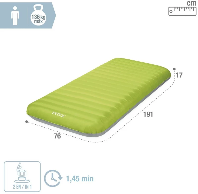 Air Bed Intex 76 x 11 x 191 cm (x6)