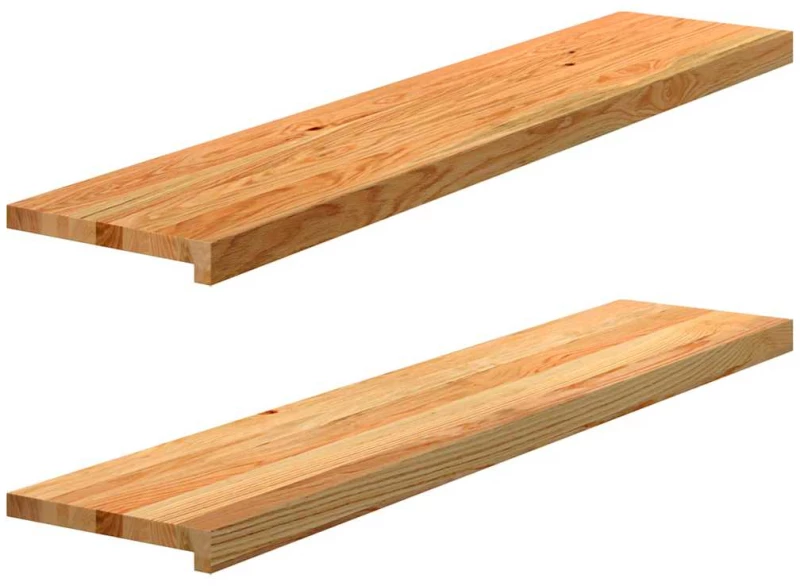 vidaXL Πατάκια Σκάλας 2 τεμ. Ανοιχτό Καφέ 120x30x2 cm Ξύλο Δρυός