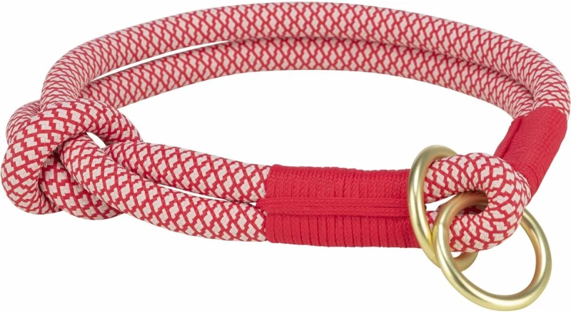 Κολάρο Εκπαίδευσης Σκύλων Trixie Soft Rope Κόκκινο Κρεμ S/M 40 cm