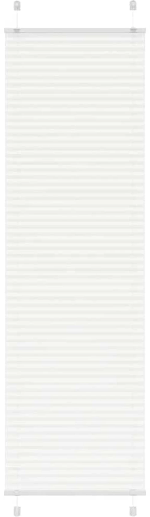 vidaXL Πλισέ περσίδα Λευκό 55x200 cm Πλάτος υφάσματος 54,4 cm
