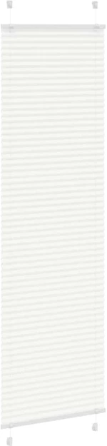 vidaXL Πλισέ περσίδα Λευκό 55x200 cm Πλάτος υφάσματος 54,4 cm
