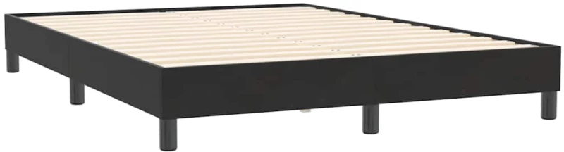 vidaXL Κρεβάτι Boxspring με Στρώμα Μαύρο 160x210 εκ. Βελούδινο