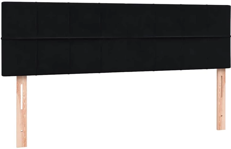 vidaXL Κρεβάτι Boxspring με Στρώμα Μαύρο 160x210 εκ. Βελούδινο