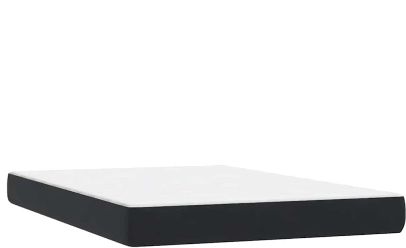vidaXL Κρεβάτι Boxspring με Στρώμα Μαύρο 160x210 εκ. Βελούδινο