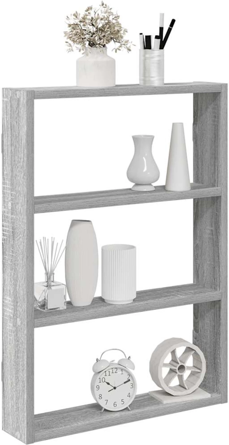 Ράφι τοίχου vidaXL Γκρι Sonoma 43x9x60 cm Κατασκευασμένο ξύλο