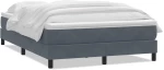 vidaXL Κρεβάτι Boxspring με Στρώμα Σκούρο Γκρι 160x210 εκ. Βελούδινο