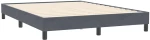 vidaXL Κρεβάτι Boxspring με Στρώμα Σκούρο Γκρι 160x210 εκ. Βελούδινο