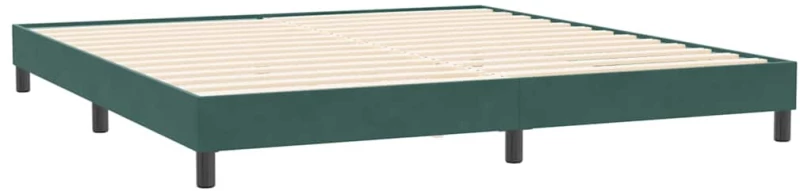 vidaXL Box Spring κρεβάτι με στρώμα σκούρο πράσινο 180x220cm Βελούδινο