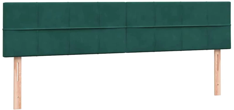 vidaXL Box Spring κρεβάτι με στρώμα σκούρο πράσινο 180x220cm Βελούδινο
