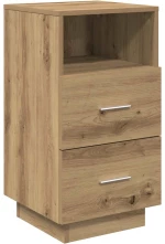 vidaXL Κομοδίνο με 2 συρτάρια Αρτισιανή Δρυς 36x36x68 εκ.