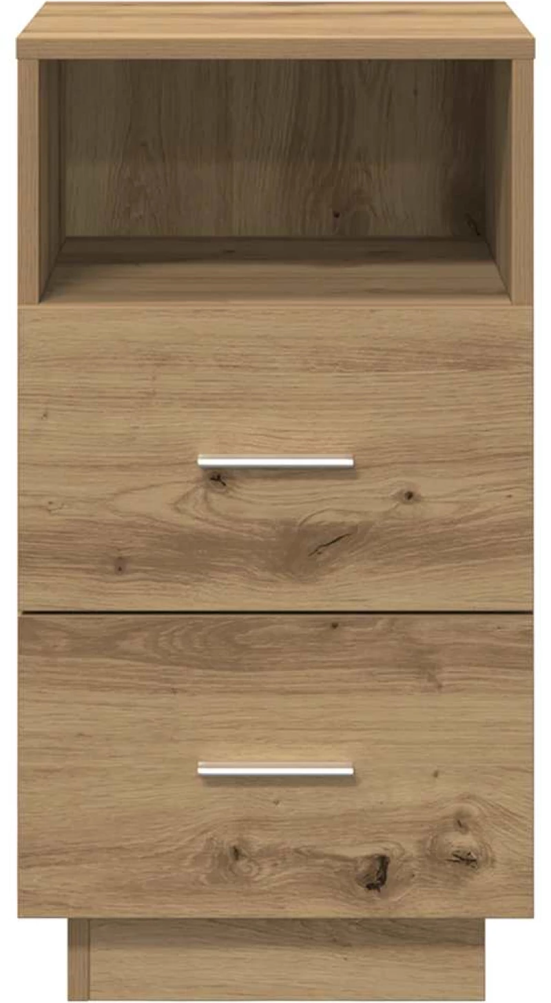 vidaXL Κομοδίνο με 2 συρτάρια Αρτισιανή Δρυς 36x36x68 εκ.