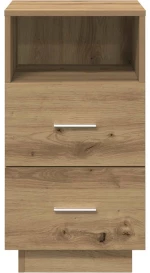 vidaXL Κομοδίνο με 2 συρτάρια Αρτισιανή Δρυς 36x36x68 εκ.