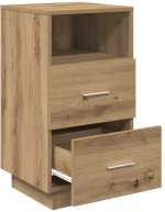 vidaXL Κομοδίνο με 2 συρτάρια Αρτισιανή Δρυς 36x36x68 εκ.