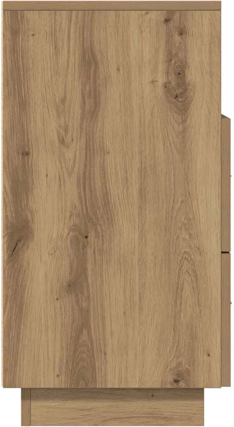 vidaXL Κομοδίνο με 2 συρτάρια Αρτισιανή Δρυς 36x36x68 εκ.
