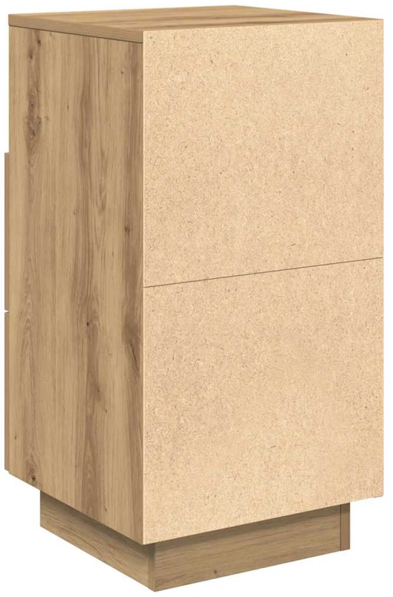 vidaXL Κομοδίνο με 2 συρτάρια Αρτισιανή Δρυς 36x36x68 εκ.