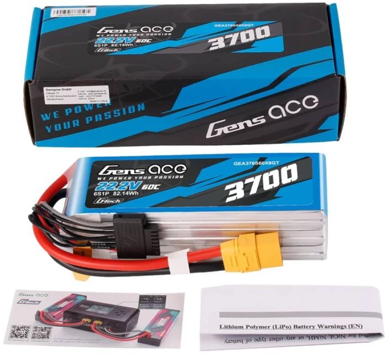 Συσσωρευτής Lipo Gens Ace G-Tech 3700mAh 22.2V 60C 6S1P XT90