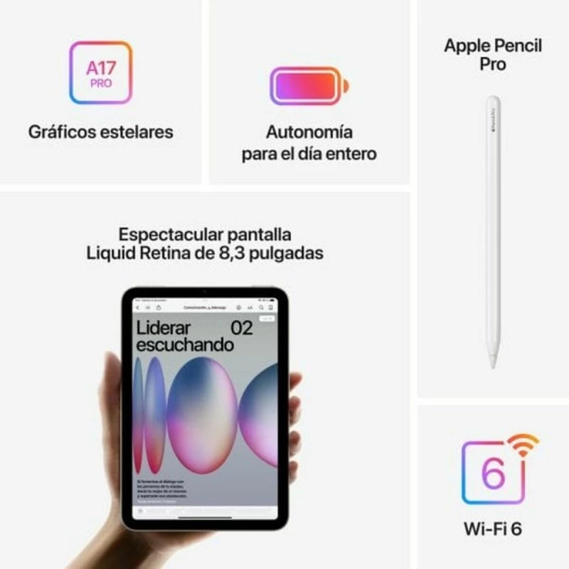 Tablet Apple MXN73TY/A 8,3" 8 GB RAM 128 GB Μπλε