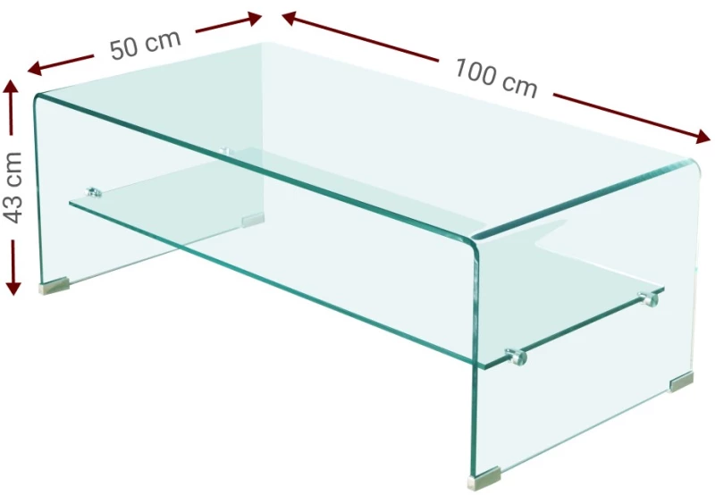 Τραπεζάκι σαλονιού Crystal Shelf