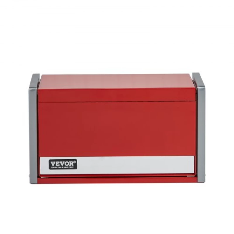 VEVOR Tool Box 8.6-inch Portable Metal Tool Box 3 Drawers Tool Organizer Red