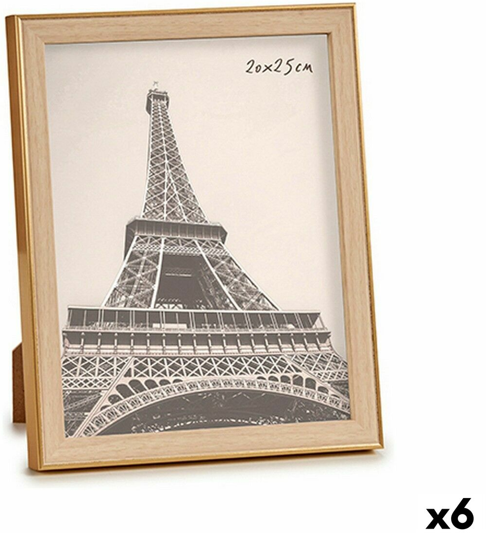 Κορνίζα WPC1920MG-4 Καφέ Χρυσό Γυαλί πολυπροπυλένιο (x6)