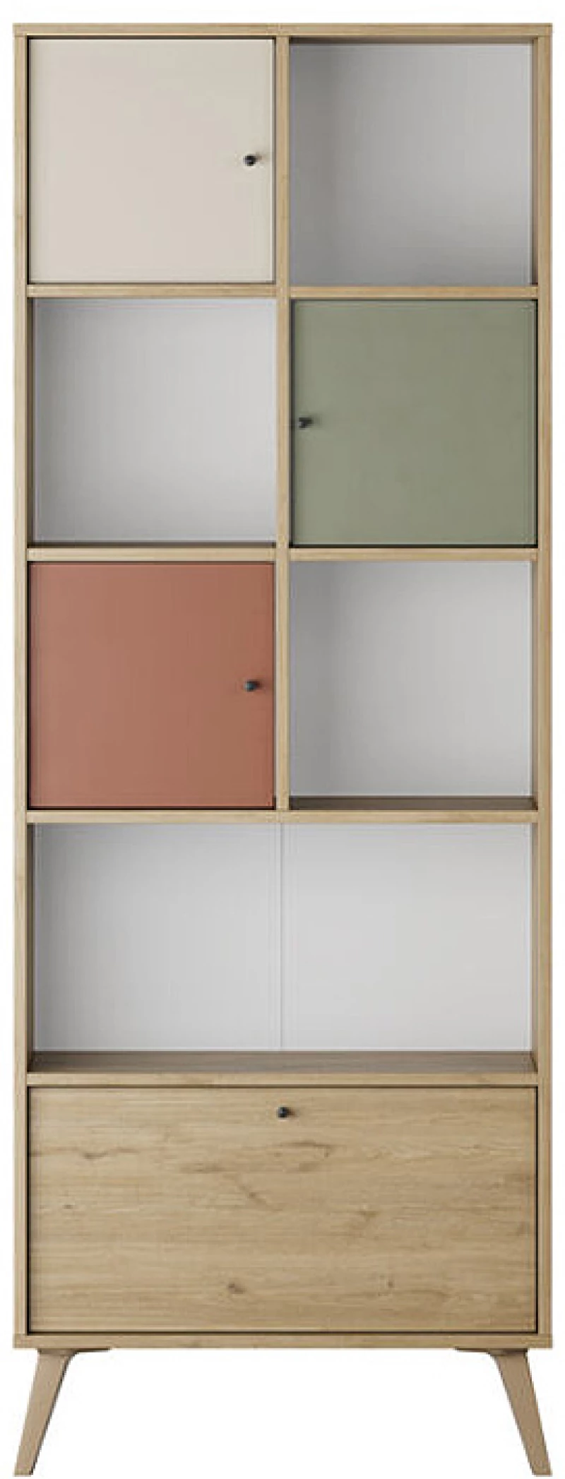 Βιβλιοθήκη Terra Megapap χρώμα florida oak 67x30x181εκ.