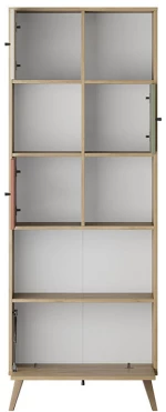Βιβλιοθήκη Terra Megapap χρώμα florida oak 67x30x181εκ.