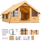 VEVOR Inflatable Tent for Camping 5-8 Person Glamping Tent with Pump Easy Set up