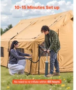 VEVOR Inflatable Tent for Camping 5-8 Person Glamping Tent with Pump Easy Set up