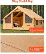 VEVOR Inflatable Tent for Camping 5-8 Person Glamping Tent with Pump Easy Set up