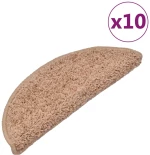 vidaXL Πατάκια Σκάλας 10 τεμ. Μπεζ 65 x 21 x 4 εκ.