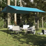 vidaXL Μουσαμάς Κάμπινγκ Αδιάβροχος Μπλε 400x294 εκ.
