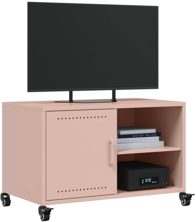 vidaXL Έπιπλο Τηλεόρασης Ροζ 68 x 39 x 43,5 εκ. Χάλυβας