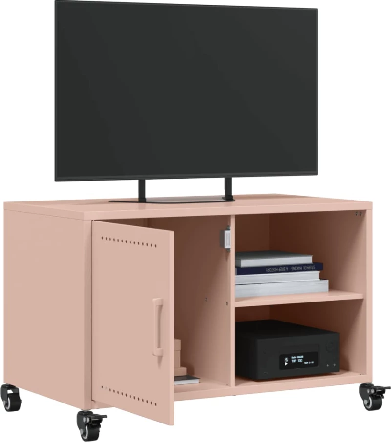 vidaXL Έπιπλο Τηλεόρασης Ροζ 68 x 39 x 43,5 εκ. Χάλυβας