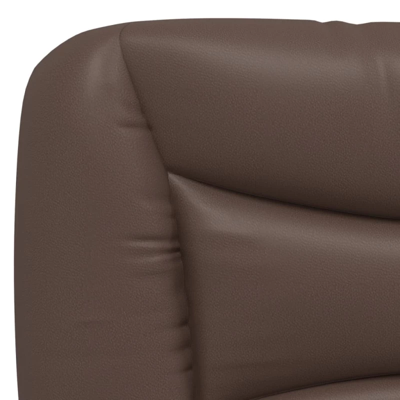 vidaXL Κρεβάτι με Στρώμα Καφέ 160x200εκ. από Συνθετικό Δέρμα