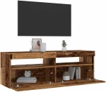 vidaXL Έπιπλο Τηλεόρασης LED Όψη Παλαιού Ξύλου 120x35x40 εκ.Επεξ. Ξύλο