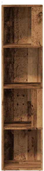 vidaXL Ντουλάπι Γωνία Παλιό Ξύλο 33 x 33 x 132 εκ. από Μοριοσανίδα