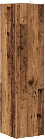 vidaXL Ντουλάπι Γωνία Παλιό Ξύλο 33 x 33 x 132 εκ. από Μοριοσανίδα