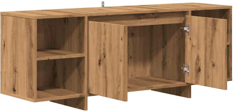 vidaXL Έπιπλο Τηλεόρασης Αρτισιανή Δρυς 130x35x50 εκ από Επεξεργ. Ξύλο