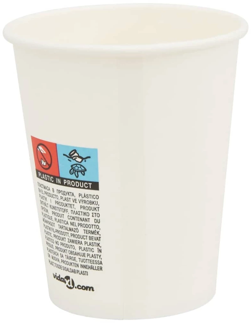 vidaXL Χάρτινα κύπελλα καφέ 1000 τεμάχια 8oz 200ml Λευκό