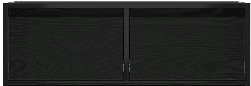 vidaXL Έπιπλο Τηλεόρασης με LED Μαύρη βελανιδιά 75x35,5x25 εκ.