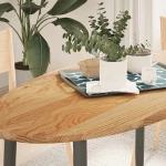 vidaXL Επιτραπέζια επιφάνεια Ανοιχτό Καφέ 120x60x2 εκ. Ξύλο Δρυός Οβάλ