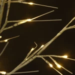 vidaXL Χριστουγ. Δέντρο Εξωτ./Εσωτ. Χώρου 128LED Θερμό Λευκό 1,2μ Ιτιά