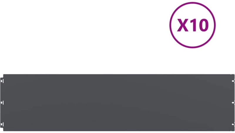 vidaXL Περιφράξεις γκαζόν 10 τεμάχια Ανθρακί από χάλυβα ψυχρής έλασης