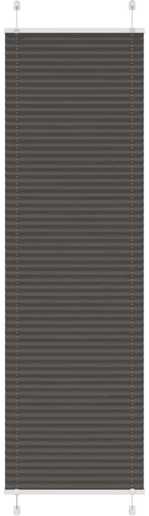 vidaXL Πλισέ περσίδα Μαύρο 60x200 cm Πλάτος υφάσματος 59,4 cm