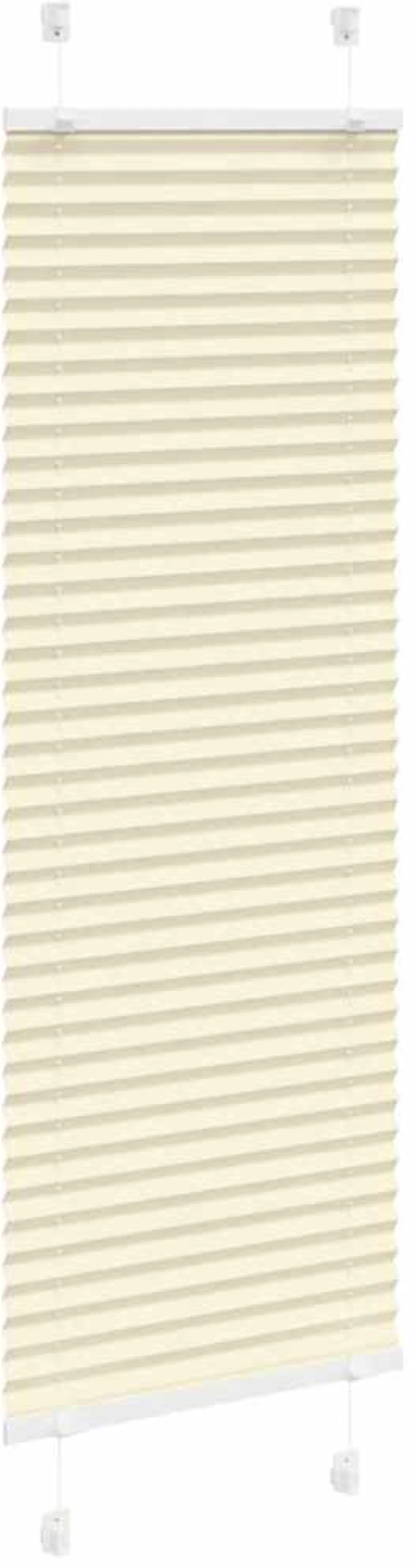 vidaXL Πλισέ περσίδα Κρέμα 45x100 cm Πλάτος υφάσματος 44,4 cm