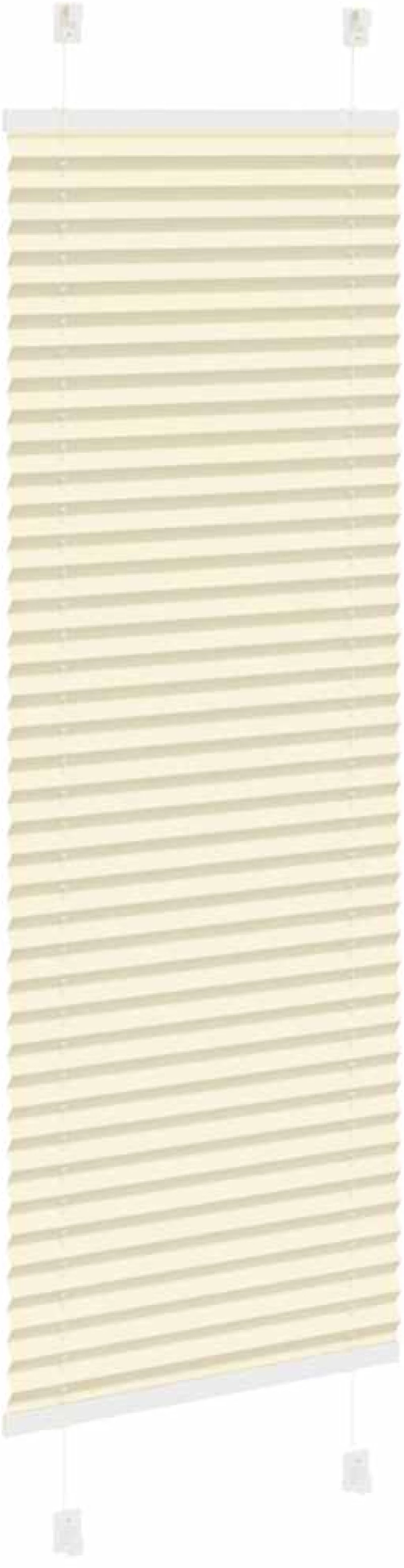 vidaXL Πλισέ περσίδα Κρέμα 45x100 cm Πλάτος υφάσματος 44,4 cm
