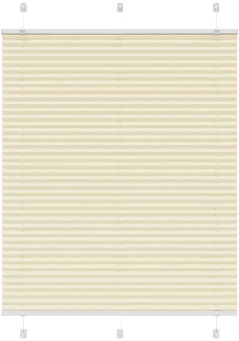 vidaXL Πλισέ περσίδα Κρέμα 110x100 cm Πλάτος υφάσματος 109,4 cm