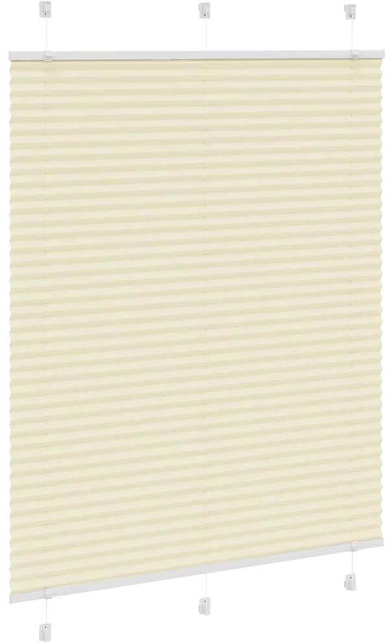 vidaXL Πλισέ περσίδα Κρέμα 110x100 cm Πλάτος υφάσματος 109,4 cm